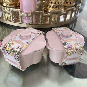 Set of 2 flower mini casserole dish cocotte